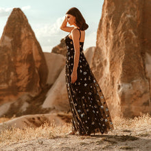 Load image into Gallery viewer, Summer Women Clothing Five Pointed Star Mesh Camisole See Through Dress Maxi Dress