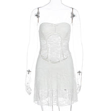 Load image into Gallery viewer, Summer Women Sexy Lace Stitching Tube Top Slim Fit See through Dress