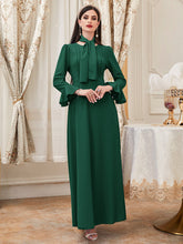 Load image into Gallery viewer, Women Clothing Autumn Elegant Solid Color High Waist Dress