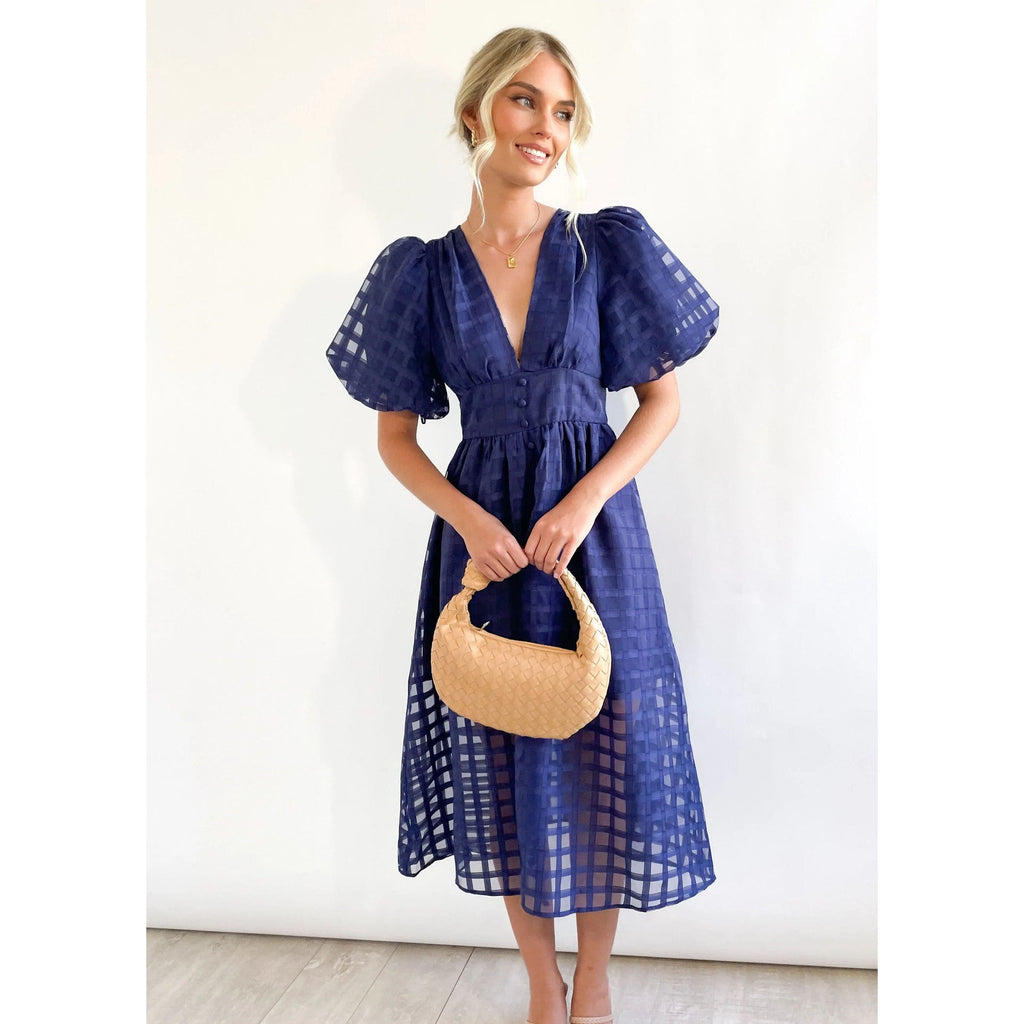 Spring Summer Multi Color Lantern Sleeve Dress Casual Party Dress Women