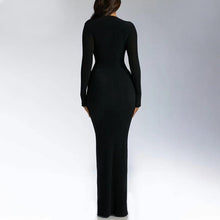Load image into Gallery viewer, Sexy Deep V Plunge One Step Dress Solid Color Slim Fit Sexy Long Sheath Dress Women