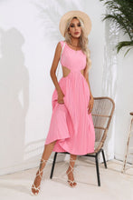 Load image into Gallery viewer, Hollowed Out Cropped Outfit Pleated Dress Sleeveless Swing Mid Length Vest Dress Women Women Clothing