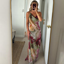 Load image into Gallery viewer, Winter Sexy Waist Trimming Backless Self Tie Dress Halter Split Dress