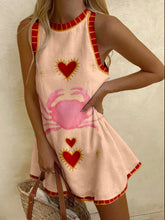 Load image into Gallery viewer, Printed Linen Sleeveless Mini Dress Women