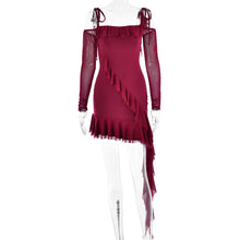 Load image into Gallery viewer, Autumn off Neck Strap Tube Top Dress Women Sexy Backless Sheath Fishtail Dress