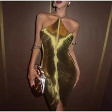 Load image into Gallery viewer, Fashionable Tassel Halter Backless Dress Spring Summer
