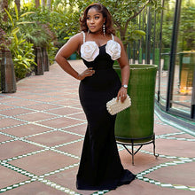 Load image into Gallery viewer, Women Clothing Dress Solid Color Applique Sexy Tight Sling Trailing Dress