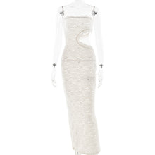 Load image into Gallery viewer, Summer Sexy Lace Hollow Out Cutout Split Women Tube Top Dress