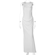 Load image into Gallery viewer, Sexy Boning Corset Slim Fit U Neck Long Pleating Pullover Dress Cocktail Party Evening Dress
