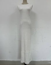Load image into Gallery viewer, Covering Yarn Slimming Sleeveless Knitted Maxi Dress Casual Waist Tight Messy Sunken Stripe Maxi Dress Women