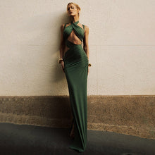 Load image into Gallery viewer, Autumn Winter Women Stitching Sexy Hollow Out Cutout out Solid Color Slim Fit Sheath Fishtail Dress