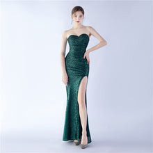 Load image into Gallery viewer, Heavy Industry Shrink Fold Wrinkle Craft Simple Retro Tube Top Evening Dress