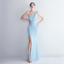 Load image into Gallery viewer, Folding Beaded Craft Toast Clothing Long Shoulder Appreciation Dinner Slim Fit Fishtail Wedding
