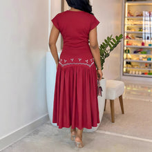 Load image into Gallery viewer, Women Elegant Slim Fit Rhinestone Rhinestone Ornament Sleeveless Dress