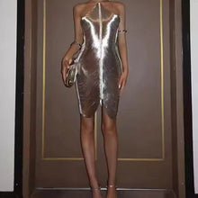 Load image into Gallery viewer, Fashionable Tassel Halter Backless Dress Spring Summer