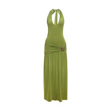 Load image into Gallery viewer, Women Clothing Summer Sexy Halter Strap Backless Slim Fit Fold Split Dress