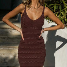 Load image into Gallery viewer, Early Spring New Niche Western Knitted Cami Dress Elegant Dress for Women