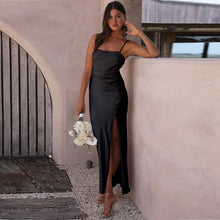Load image into Gallery viewer, Slim Fit Sexy Sleeveless Split Dress Summer Solid Color Split Dress Women