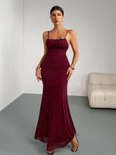 Load image into Gallery viewer, Slim Fit Fishtail Dress Women Sling Pleating Dress Slim Fit Sexy Party Party Wedding Bridesmaid