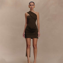 Load image into Gallery viewer, Summer Ribbon Pleated Dress Sexy Tube Top Women Hip