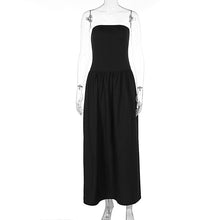 Load image into Gallery viewer, Women Clothing Summer Wrapped Chest Sexy Slimming Beam Waist Pleated A line Dress