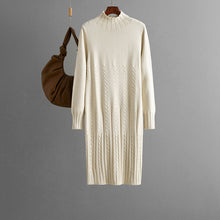 Load image into Gallery viewer, Thickened Knitting Dress Women Autumn Winter Mid Length over the Knee Match with Coat Sweater Inner Wear Bottoming