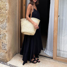 Load image into Gallery viewer, Women Clothing Fashionable Sleeveless Cami Dress Simple Graceful Backless Loose Black Dress