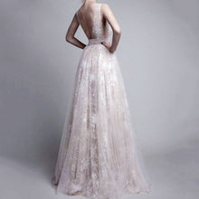 Load image into Gallery viewer, Summer Women Clothing Dress Sexy Lace Deep V Plunge neck Sleeveless Evening Dress