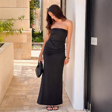 Load image into Gallery viewer, Summer Women Online Red Holiday Sexy Tube Top Niche High Sense Dress