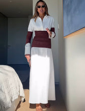 Load image into Gallery viewer, Summer Women Clothing Patchwork Slit Collared Dress