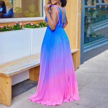 Load image into Gallery viewer, Women Clothing Deep V Plunge Neck Sexy Pleated Spaghetti Straps Corset Dress