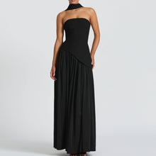 Load image into Gallery viewer, Summer Women Sexy Patchwork Backless Tube Top Solid Color Split Dress
