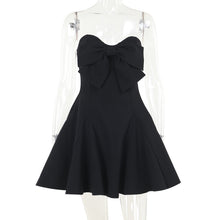 Load image into Gallery viewer, Autumn Elegant Sexy Slim Fit Bow Tube Top Short Type Dress Women