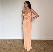 Load image into Gallery viewer, Clothing Summer Sexy Slim Dress Lace up Backless Sheath Dress Long Dress for Women