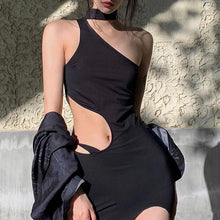 Load image into Gallery viewer, Sexy Exposed Dress Autumn Sexy Sling High Slit Dress Women Clothing Now