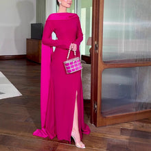 Load image into Gallery viewer, Women Clothing Spring Sexy Sheath Shawl Ribbon Evening Dress