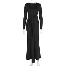 Load image into Gallery viewer, Women Spring Sexy Backless Ribbon Pleated Slim Dress
