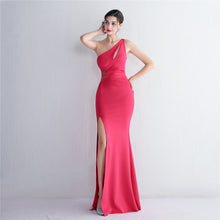 Load image into Gallery viewer, Folding Beaded Craft Toast Clothing Long Shoulder Appreciation Dinner Slim Fit Fishtail Wedding