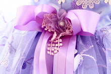 Load image into Gallery viewer, Luxury Purple Princess Dog Dress Floral Lace Tulle Wedding Gown for Small Dogs