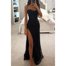 Load image into Gallery viewer, Party Suspenders Dress Loose Casual Slit Women Clothing Dress