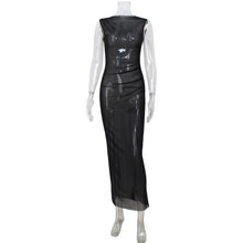 Load image into Gallery viewer, Elegant Women Clothing Mesh See through Sleeveless Slim Fit Sexy Dress Overskirt Long Blouse for Women