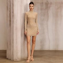 Load image into Gallery viewer, Women Clothing Sexy Tassel Rhinestone Mesh Pearl Sheath Dress for Women