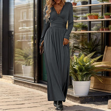 Load image into Gallery viewer, Fall Women Clothing Solid Color Split Slim Fit Dress