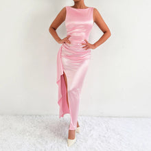 Load image into Gallery viewer, Sexy High Split Sleeveless Irregular Asymmetric Dress Slim Backless Maxi Dress