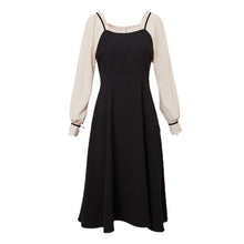 Load image into Gallery viewer, Women Element Spring Autumn Elegant Slimming Dress Elegant Office False Two-Piece Patchwork Dress for Women