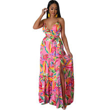 Load image into Gallery viewer, Women French Dress Long Printed
