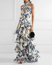 Load image into Gallery viewer, Summer Bohemian Holiday Lace up Lolita Large Swing Dress Printed Dress
