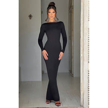 Load image into Gallery viewer, Slim Fit Long Sleeve Backless Sexy Hip Bag Dress