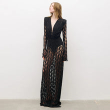Load image into Gallery viewer, Autumn Winter French Lace Long Sleeve Lining Dress Women Clothing Dress Sexy Evening Dress Christmas