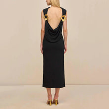 Load image into Gallery viewer, Sexy Lightly Mature Sexy Backless Dress Autumn French Waist Dress Women